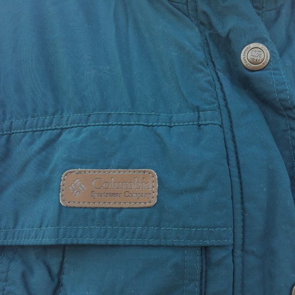 COLUMBIA women's  dark green puffer jacket size--L - Picture 2 of 3